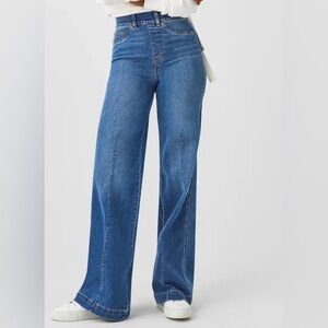 NWOT Spanx S/P (Petite) Wide Leg Seamed Front Jeans